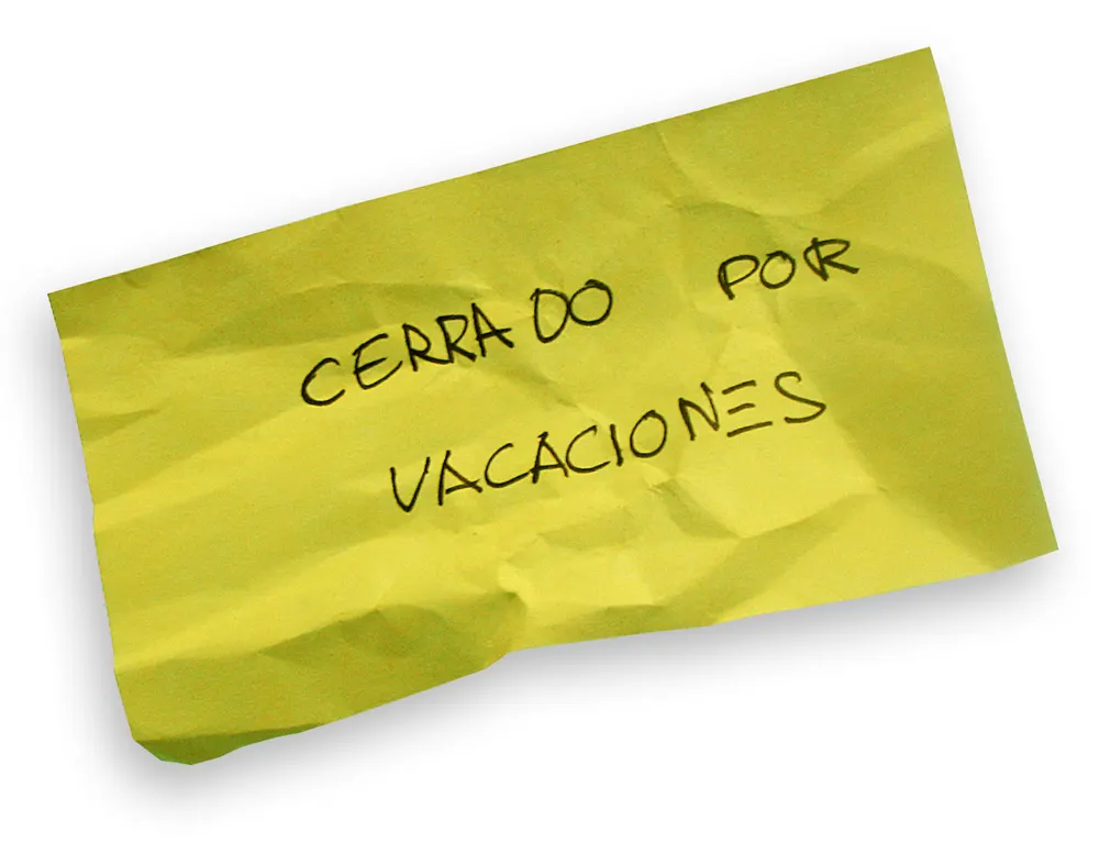 Cerrado por Vacaciones