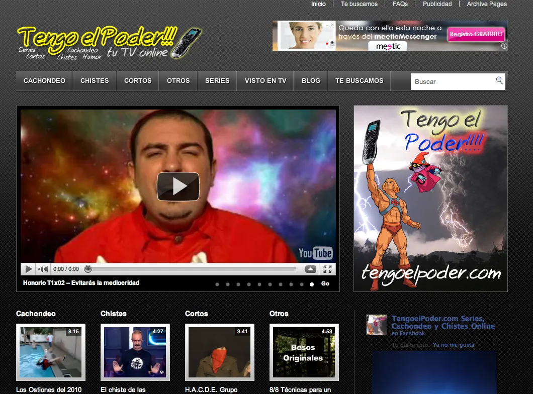 Tengoelpoder.com / tu Tv de series, chistes en Internet