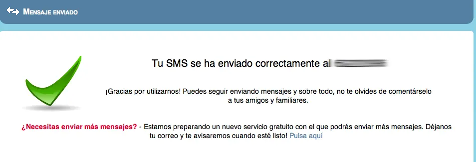 Enviar Sms Gratis con Enviado.es