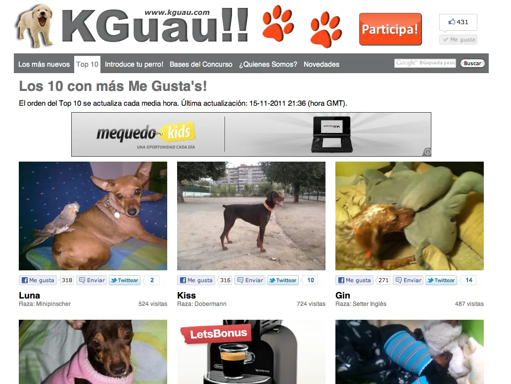 Comida para tu perro Gratis x 1 Año! en Kguau